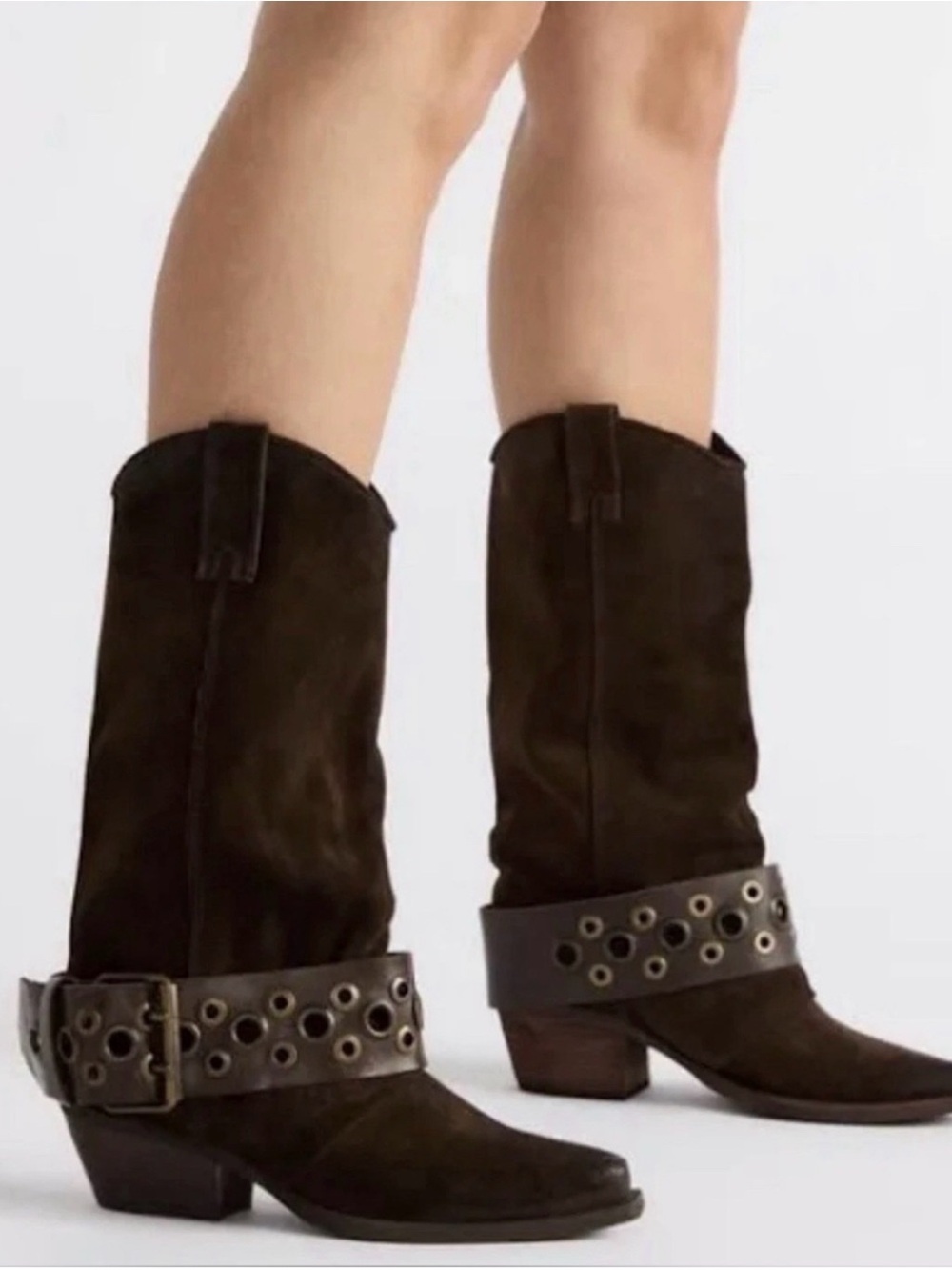 SteveMadden Ashwood Western Moto Boots